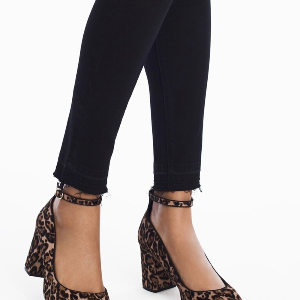 Nib Whbm Leopard Printed Haircalf Chunky Heels,6 ($130)